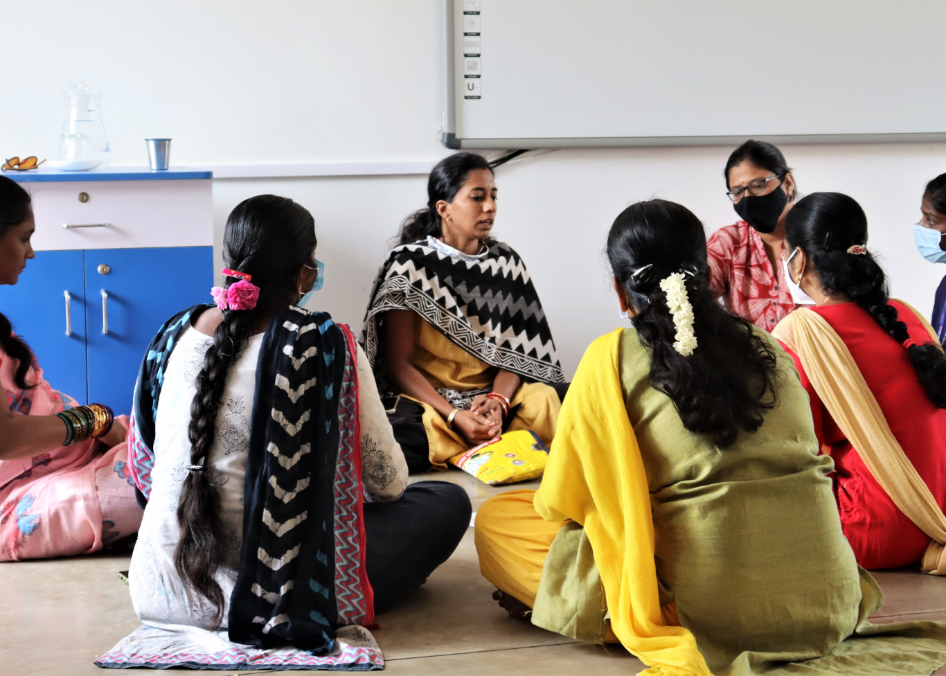 menstrual health session at Sharana